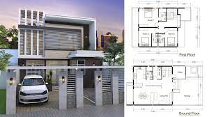 3 Bedroom Modern Home Plan 9x9m This Villa Is Modeling By Sam Architect With 2 Stories Level It S Has 3 Modern House Plans Two Storey House Plans House Plans