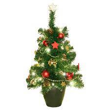 Christmas tree, live or artificial evergreen tree decorated with lights and ornaments as a part of while christmas trees are traditionally associated with christian symbolism, their modern use is. Led Decoration Christmas Tree In A Flower Pot With Decorations D 23 Cm