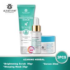 Wardah untuk kulit berminyak ini adalah produk toner yang memiliki kandungan aloe vera gel. Azarine Herbal Paket Perawatan Wajah Berjerawat Berminyak Scrub 50gr Peeling Serum 20ml Sleeping Mask 25gr 3pcs Lazada Indonesia