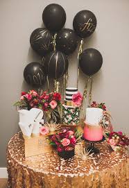 Black And Gold Party Decorations Diy San Diego Wedding Cake Cakes San Diego Gold Party Kate Spade Party Party Decorations