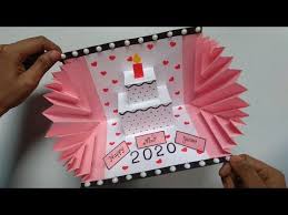 Happy Birthday Greeting Card Making For Kids Happy New Year Card 2020 How To Make New Year Greeting Card New Year Card Making New Year Card Making Greeting Cards Handmade Birthday Greeting Card Craft