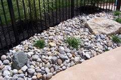 Above around pools with decks pool: River Stones Pebbles In Pool Landscape