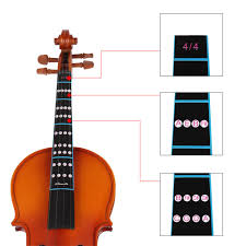 Us 1 25 30 Off New 2pcs 4 4 Scale Violin Fiddle Fingerboard Finger Guide Label Stickers Note Chart Black In Violin Parts Accessories From Sports