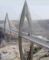 Mohammed Vi Bridge In Morocco Very Pleasant Do You Like It S Design Cable Stayed Bridge Bridge Design Bridge Construction