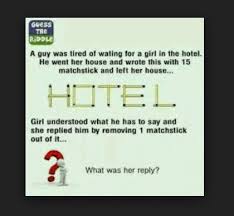 Answer to the above clue: What Was Her Reply Puzzles Riddles And Brainteasers