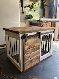 Diy Barn Door Dog Crate Buildsomething Com Diy Furniture Dog Crate Dog Crate Furniture Crate Furniture