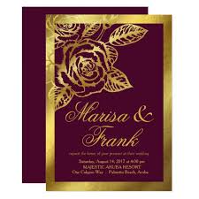 Gold Foil Burgundy Vintage Botanical Flowers Invitation Zazzle Com Flower Invitation Botanical Flowers Vintage Botanical