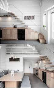 This 215 Ft2 Home Doubles As A Design Studio And Even Boasts A Sauna Living In A Shoebox Tiny House Stairs Tiny House Design Small Space Staircase