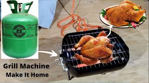 Before starting to cook the chicken, heat an iron grilling pan medium heat for about 6 minutes. Electric Grill Machine How To Make Bbq Grill Machine Using 3000 Watt Heater Rad Tandoori Chicken Youtube