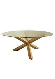 Round rustic outdoor coffee table: Elles Round Dining Table Dia120cm Glass Top