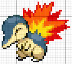 Cyndaquil Pixel Art Pokemon Pokemon Sprites Pixel Art Pokemon Cross Stitch