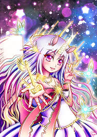 Imagenes De Anime Kawaii De Unicornio Imagen Para Colorear Cute dibujos animados de unicornio y princesita parado alrededor del arco iris. imagenes de anime kawaii de unicornio