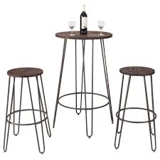 Wooden Bar Stool And Table Set