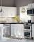 Grey And White Small Kitchen