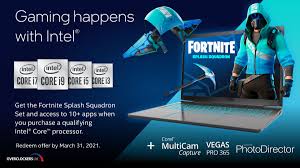 Mobile devices (ios, android) and apple computers do not qualify for this offer. Overclockers Uk On Twitter Get The Fortnite Splash Squadron Set 10 Other Apps When You Purchase A Qualifying Intel Core Processor Https T Co E7zv0xl7v6 Https T Co 6cxa8bqvpu