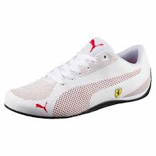 New Mens Puma Ferrari Cat 5 Ultra Leathr Shoes White Rosso Corsa Black 305921 03 Ebay Puma Sports Shoes Motorsport Shoes Sneakers