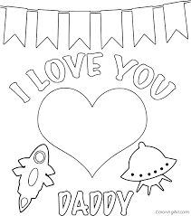 I love you dad coloring pages getcoloringpages. I Love You Daddy Rocket Coloring Page Coloringall