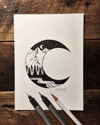 Thanks For Watching Me Draw And The Questions Let S Do It Again Soon Here S A Photo Of The Finished Piece Art Illustration Moon Art Drawings Art Pen Art