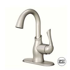 Boutique Single Handle Bathroom Faucet In Spot Resist Brushed Nickel Finish Bathroom Faucets Faucet Sink Faucets