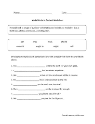 Go to the football match, but he. Modal Verbs In Context Worksheet Verb Worksheets Verb Modal Auxiliaries