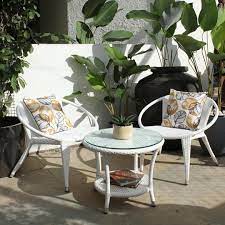 (25) one of the best things about summer is being able to sit out in the garden and relax with a chilled glass of your favourite drink after a busy day. Anayadecore Outdoor Furniture Garden Patio Seating Set 1 2 2 Chairs And Table Set Balcony Furniture Coffee Table Set White Anaya Decore