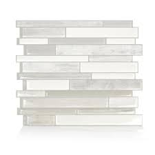 Peel and stick backsplash wall decor the home depot. Smart Tiles Milano Fabrini 11 55 In W X 9 63 In H Taupe Peel And Stick Decorative Mosaic Wall Tile Backsplash 4 Pack Sm1104d 04 Qg The Home Depot