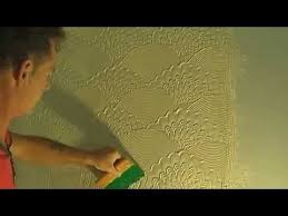 Free Hand Wall 3d Mud Comb Texture Rose Standard Artex Style Pattern Youtube Textured Walls Wall Texture Design Wall Paintings Designs