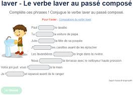 Il te faut un compte lingolia plus pour avoir accès à ces exercices supplémentaires. Exercice De Conjugaison Le Verbe Laver Au Passe Compose Passe Compose Exercice De Francais Cm1 Exercices Conjugaison