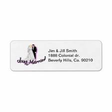 On a wedding invitation, but mrs. Just Married Wedding Couple Return Address Label Just Married Married Return Address Labels