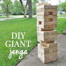 How To Make A Giant Jenga Yard Game Diy Yard Games Yard Jenga Giant Jenga