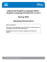 AELS Speaking Exam Spring 2023 QP (2086)