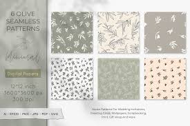 Download Olive Branch Seamless Pattern Bundle Digital Paper Svg 1007969 Patterns Design Bundles
