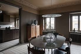 Gorgeous Dark Brown Interior Coco Lapine Design Interior Brown Walls Brown Interior
