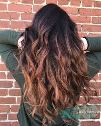 Don't let your regrowth ruin your look! This Copper Balayage With A Dark Root Is By Shelby Brown Hair Balayage Copper Balayage Balayage Brunette