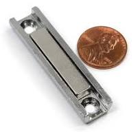 Neodymium Channel Magnet 45 LB Pull 2x1/2x1/4" - Rectangular Pot Magnet