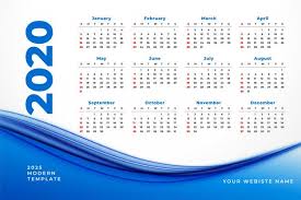 Download 2020 Calendar For Free Free Calendar Template Free Calendar Vector Free