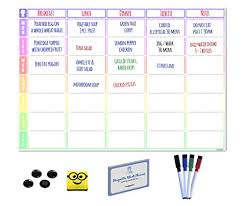 le yogi magnetic meal planner and action plan whiteboard ideal week planner board or chore chart magnetic eraser 4 magnetic markers 4 buttons