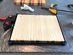 Build A Painted Block Table Top From Cheap 2x4 S Diy Side Table Table Top Block Table