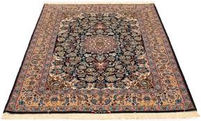 Korkwolle mit seide auf seide. Morgenland Teppich Isfahan Teppich Handgeknupft Blau Rechteckig 7 Mm Hohe Handgeknupft Moebel Suchmaschine Ladendirekt De