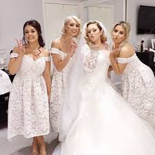 Back In Stock Get In Quick Stunning Bridesmaids In Our Mia Dress Link To Shop In Bio Whiterunway Real Modern Bridesmaid Dresses Lace Weddings Dresses