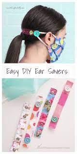 Diy Fabric Face Mask Ear Saver Free Sewing Patterns Video Fabric Art Diy In 2020 Easy Face Mask Diy Diy Sewing Pattern Masks Diy Kids