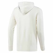 Kapuze mit kordelzug für verstellbare wärme. Reebok Sweatshirt Mit Reissverschluss Ufc Fight Night Blank Walkout Weiss Traininn