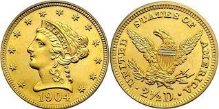The coinage was reworked and the dollar was revalued and fixed at 25.8 grains 9/10's fine. Munze 2 5 Dollar Vereinigten Staaten Von Amerika 1776 Gold 1840 1907 Preis