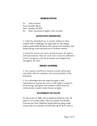 Writing Sample Memorandum