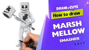 Maybe you would like to learn more about one of these? How To Draw Marshmello With Smasher Easy Fortnite Season 7 Drawing Tutorial Youtube