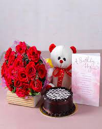 Maybe you would like to learn more about one of these? Combo Gift Cake Flowers Teddy Bear Birthday Card Wishing Shop