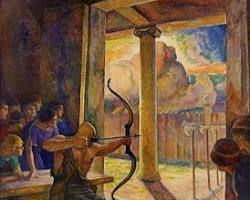 Image of Odyssey Book 21 classical art Penelope's Archery Contest and Bow