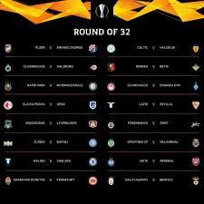 Europa league scores, results and fixtures on bbc sport, including live football scores, goals and goal scorers. Uefa Europa League Round Of 32 Fixtures
