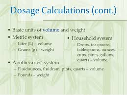 drug calculation for patient