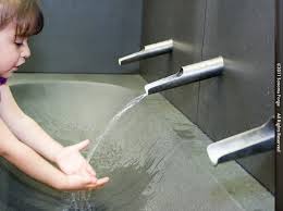 touchless faucet waterfall spout wall